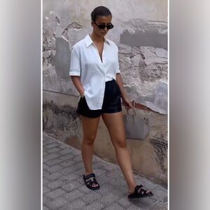 Black Velcro Strap Sandals